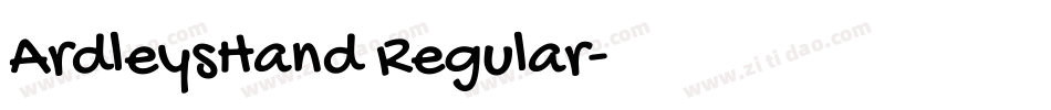 ArdleysHand Regular字体转换